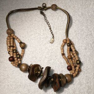 You & I boho wood necklace
